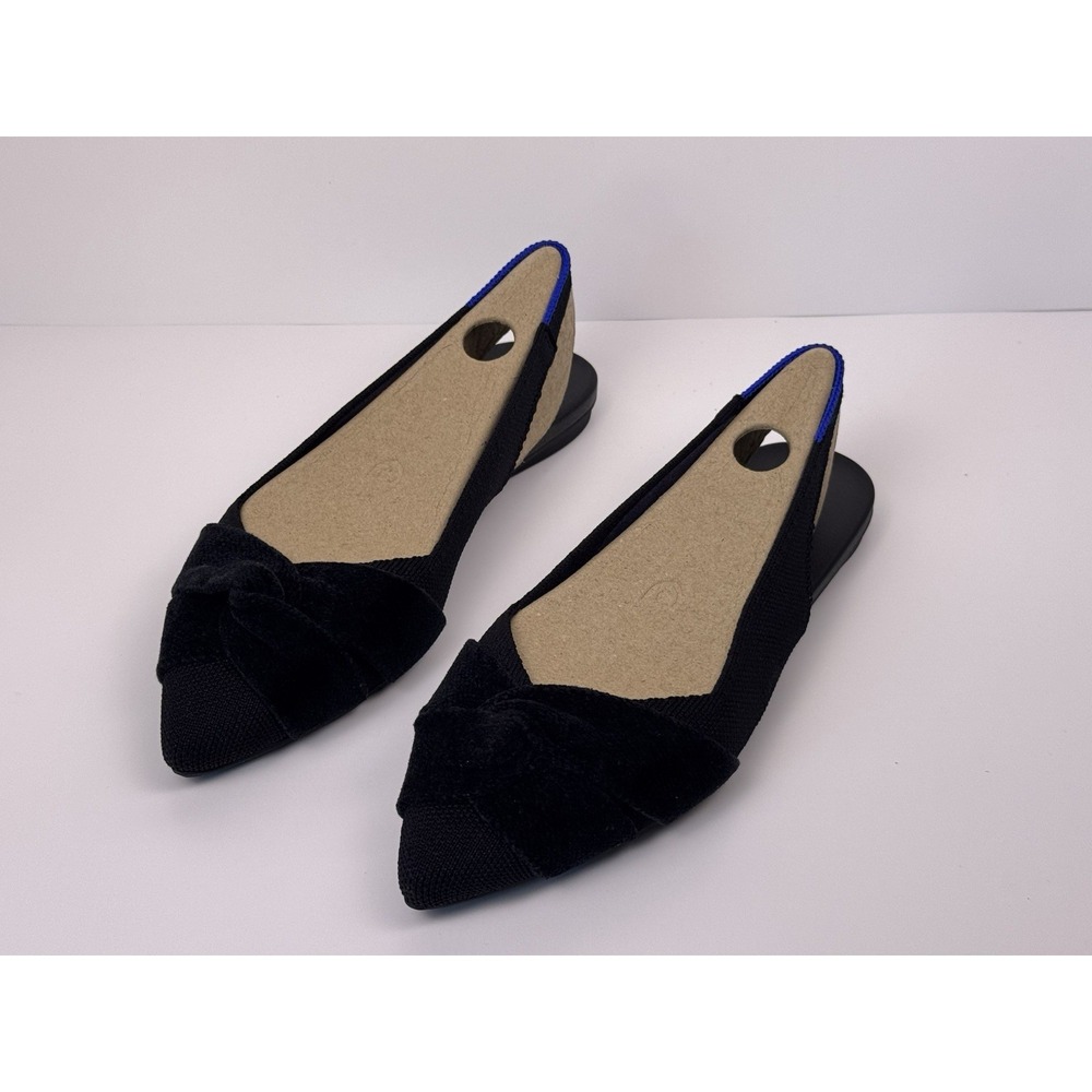 Rothy's The‎ Twist Point Slingback Flats Women's Size 11 Black 419-001